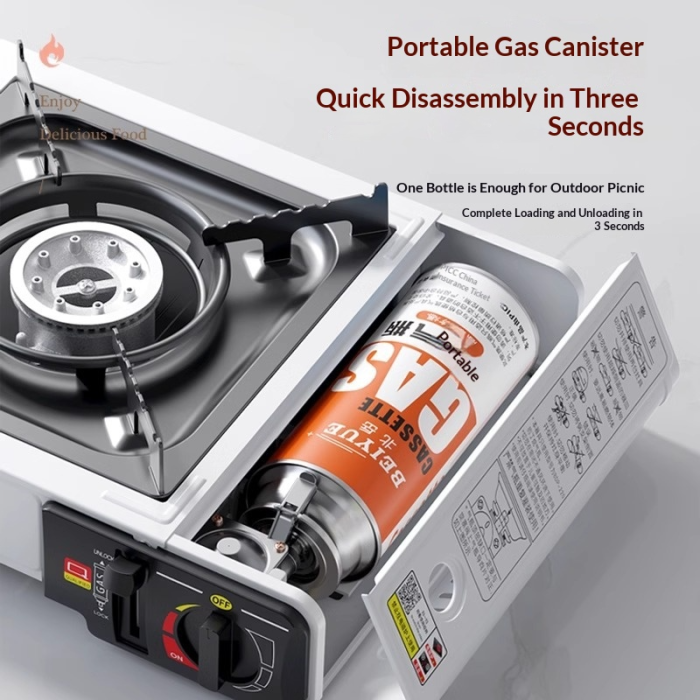 Portable card magnetic outdoor card stove, outdoor stove, cooking utensil, gas stove, hot pot gas tank stove, gas stove, complete set
