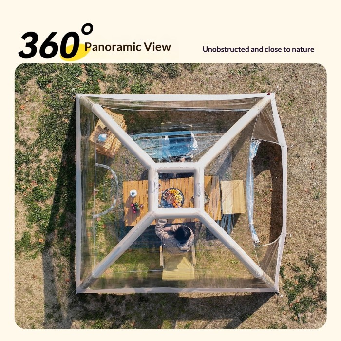 Outdoor Outdoor Starry Sky Transparent Tent Internet Celebrity Bubble House Sunshine Room Camping Mongolian Tent Farmhouse Dining