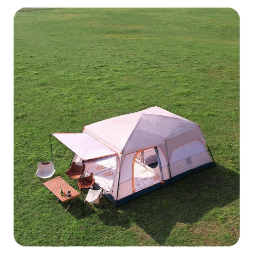 Camping tents for 3-4 people, two bedrooms and one living room, 5-8 people, two bedrooms, and 10 people
