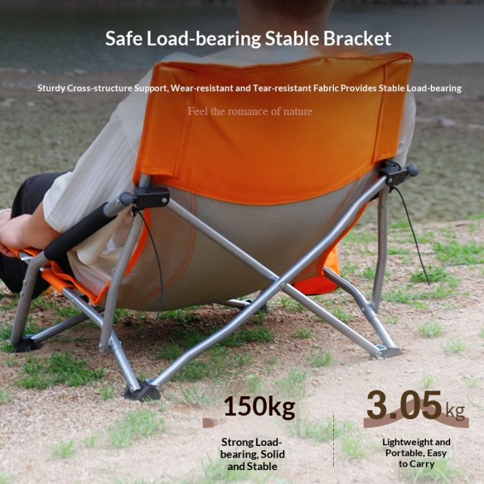 Outdoor nap, leisure lounge chair, sunbathing beach lounge chair, camping portable folding chair, tourism high back fishing chair