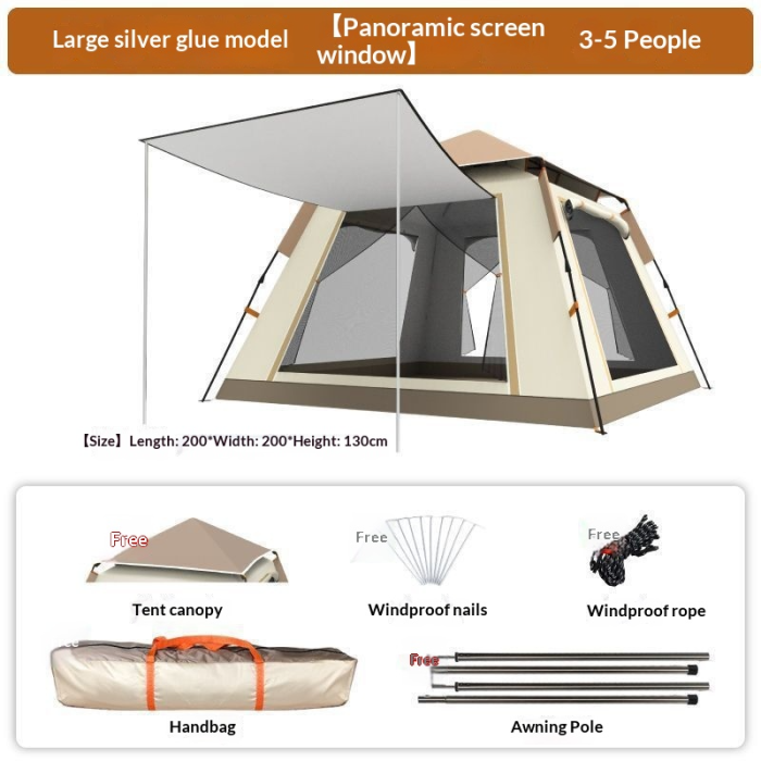 Indoor children's tent, outdoor camping, folding, portable, thick, windproof, camping, overnight camping, floor covering, all free of charge