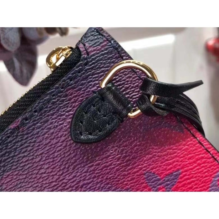 Louis Vuitton Women Neverfull MM Tote Midnight Fuchsia Monogram Coated Canvas