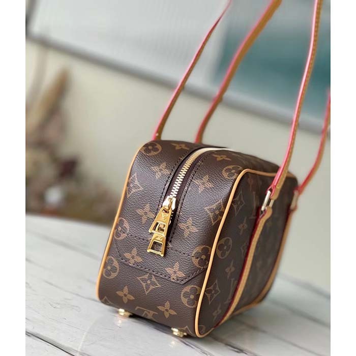 Louis Vuitton LV Women Cité Handbag Monogram Coated Canvas Cowhide Leather