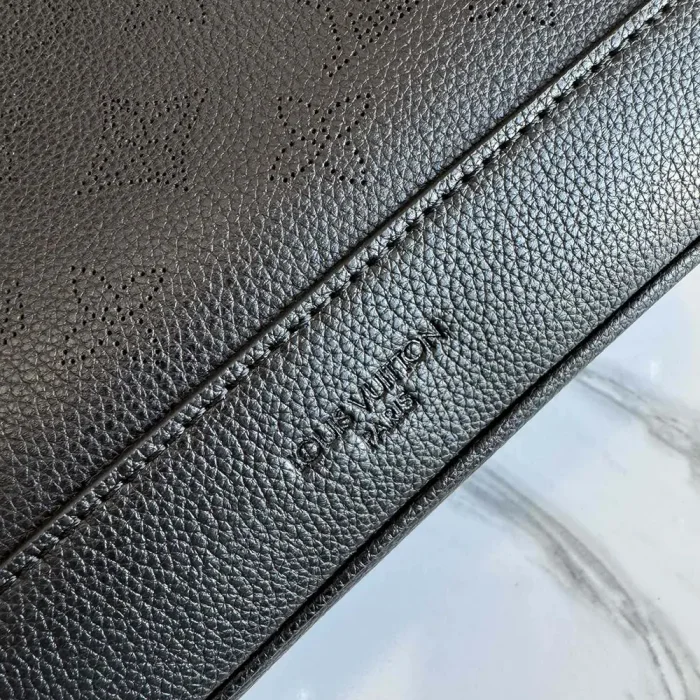 Louis Vuitton LV Women Flore Perforated Mahina Calfskin Leather-Black M12139