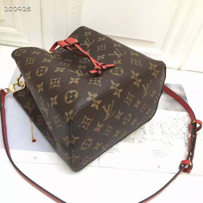 Louis Vuitton Women NéoNoé Bucket Bag Coquelicot Red Monogram Coated Canvas