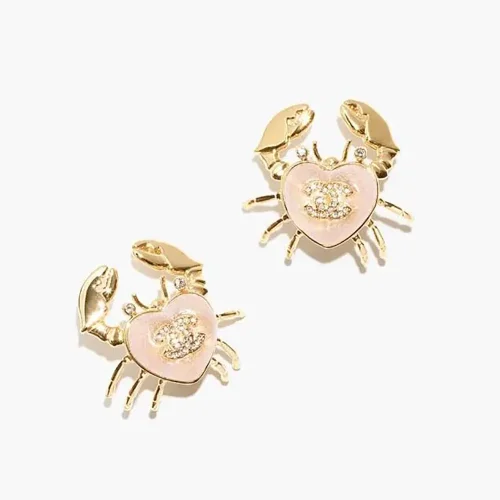 Chanel Women Stud Earrings Metal Glass Resin Strass ABF075