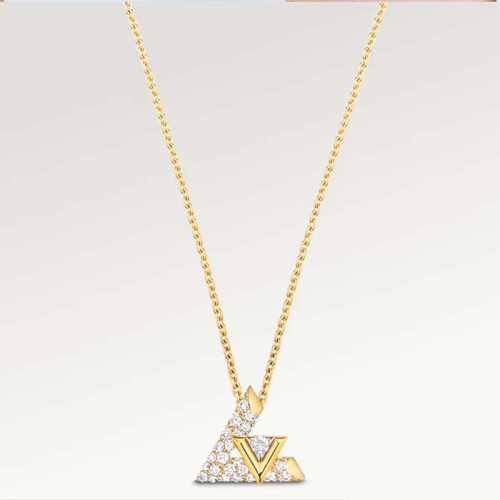 Louis Vuitton Unisex LV Volt One Pendant Yellow Gold 36 Diamonds 0.16 CT