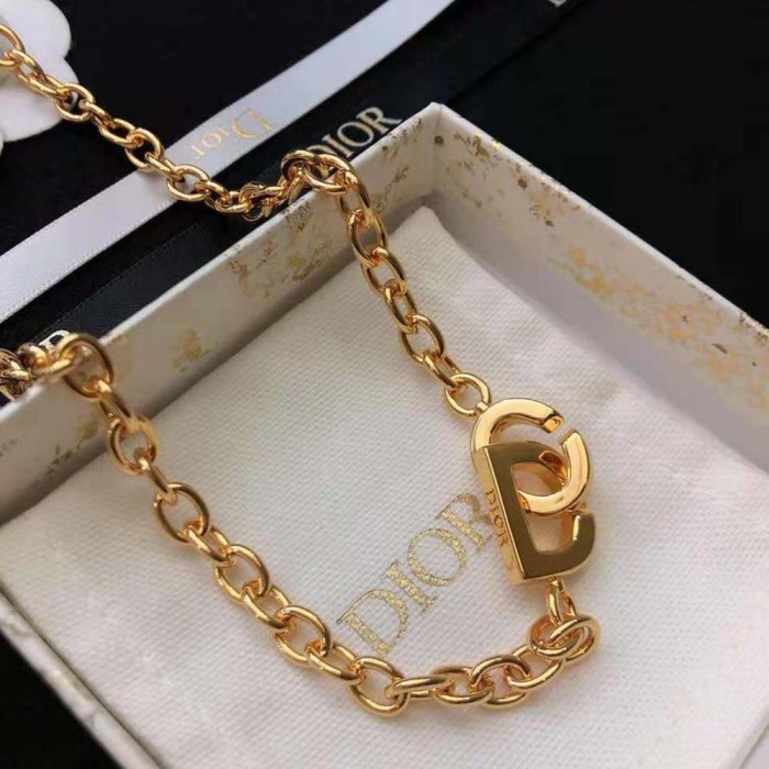 Dior Women CD Lock Necklace Gold-Finish Metal