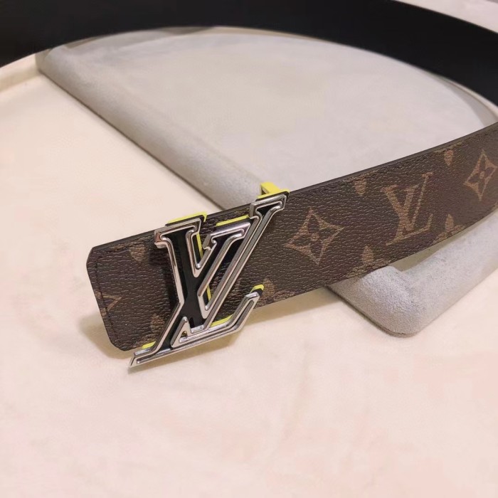 Louis Vuitton Unisex LV Speed 40mm Reversible Belt Yellow Monogram Coated Canvas Leather