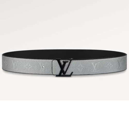 Louis Vuitton Unisex LV Initials 40 MM Reversible Belt Silver Taurillon Calf Leather