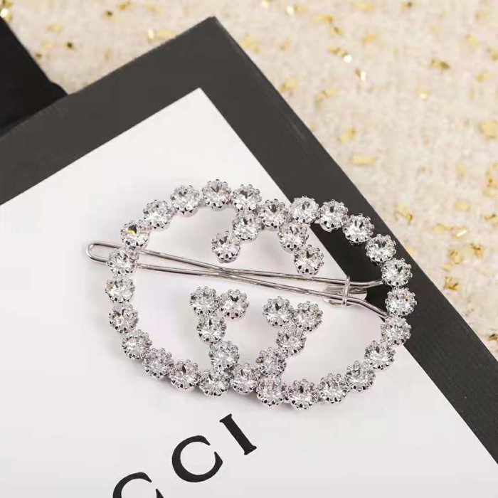 Gucci Women Crystal Interlocking G Hair Clip