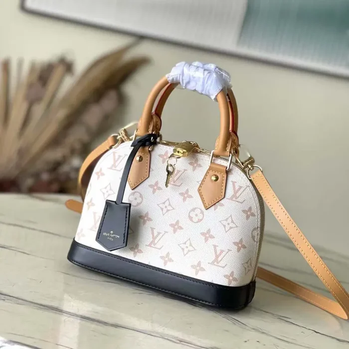 Louis Vuitton LV Women Nano Alma Monogram Dune Coated Canvas M46895
