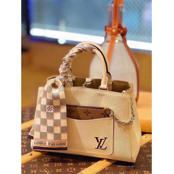 Louis Vuitton LV Women Damier Infinity Bandeau Azure Blue Silk Inkjet Print
