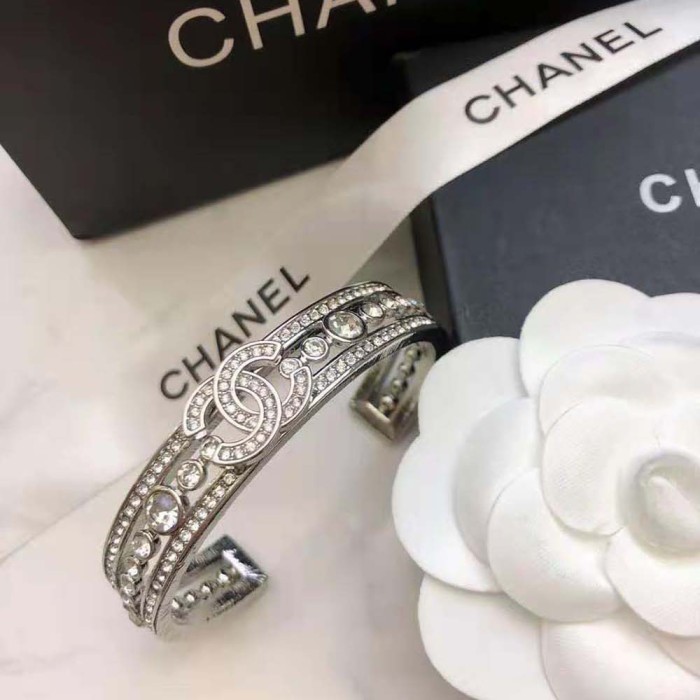 Chanel Women Cuff in Metal & Strass