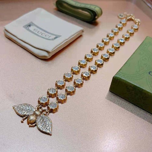 Gucci Women Bee Necklace with Crystals