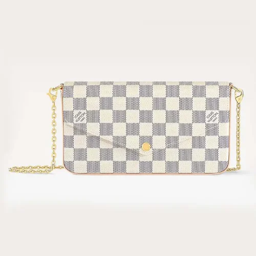 Louis Vuitton LV Women Felicie Pochette Damier Azur Canvas N40491