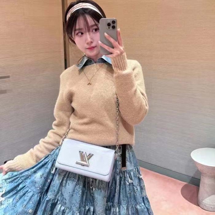 Louis Vuitton LV Women Twist West Quartz White Epi Grained Cowhide Leather M24550