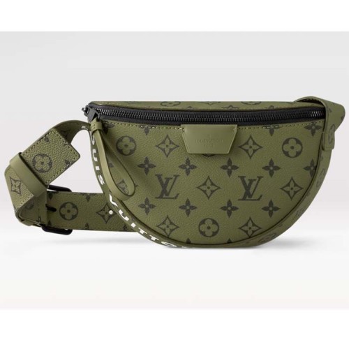 Louis Vuitton Unisex LV Moon Crossbody Khaki Green Vermillion Red Monogram Canvas M23838