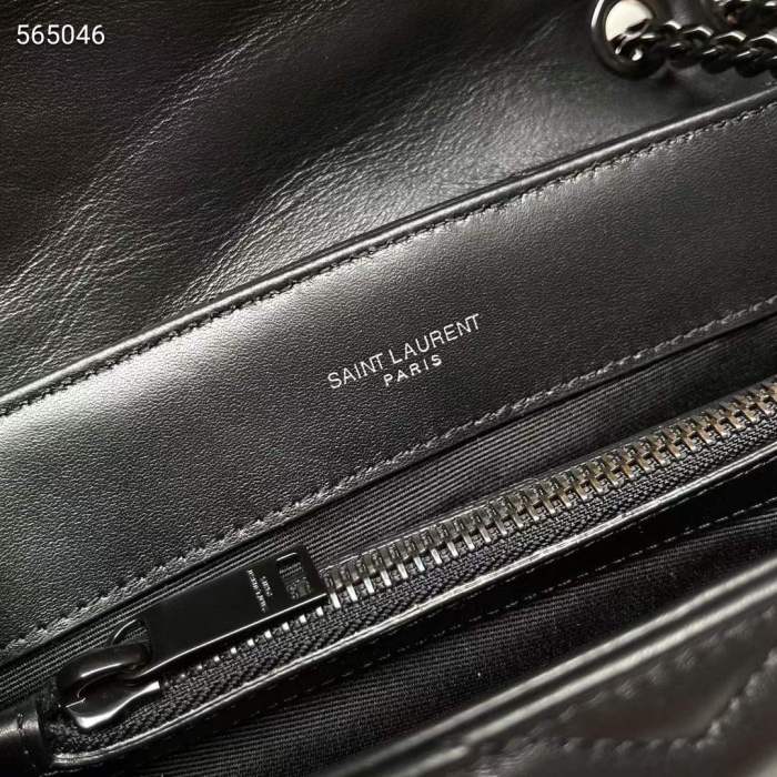 Saint Laurent YSL Women Loulou Small Quilted Leather Black Calfskin Leather