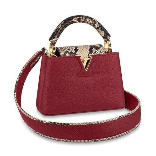 Louis Vuitton LV Women Capucines Mini Handbag Jewel-Tone Taurillon