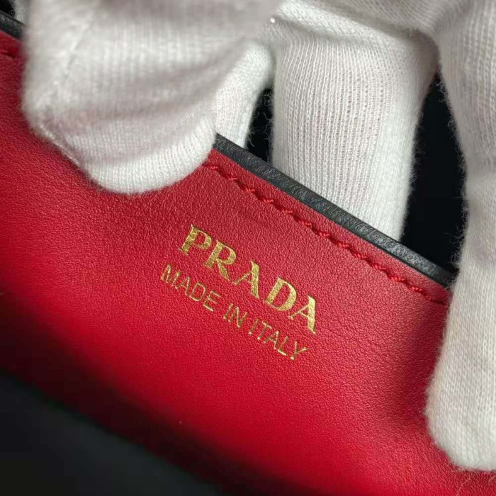 Prada Women Medium Saffiano Leather Prada Matinee Bag-Red