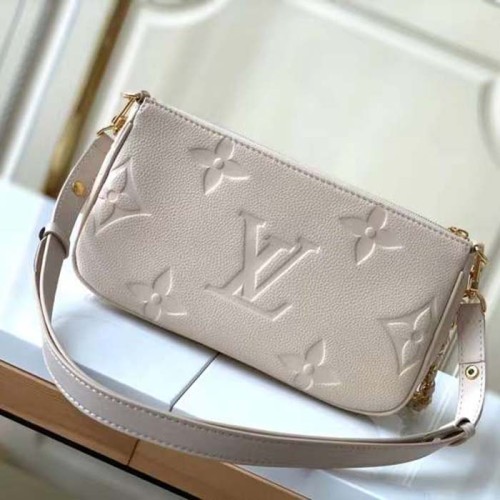 Louis Vuitton LV Women Multi Pochette Accessoires Beige Cowhide Leather M46568
