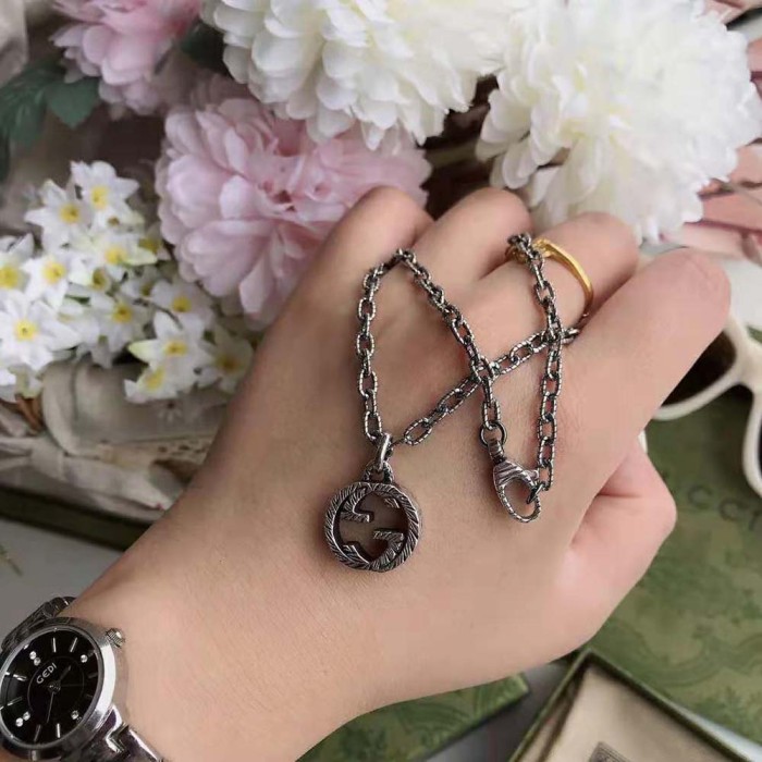 Gucci Women Interlocking G Pendant Necklace
