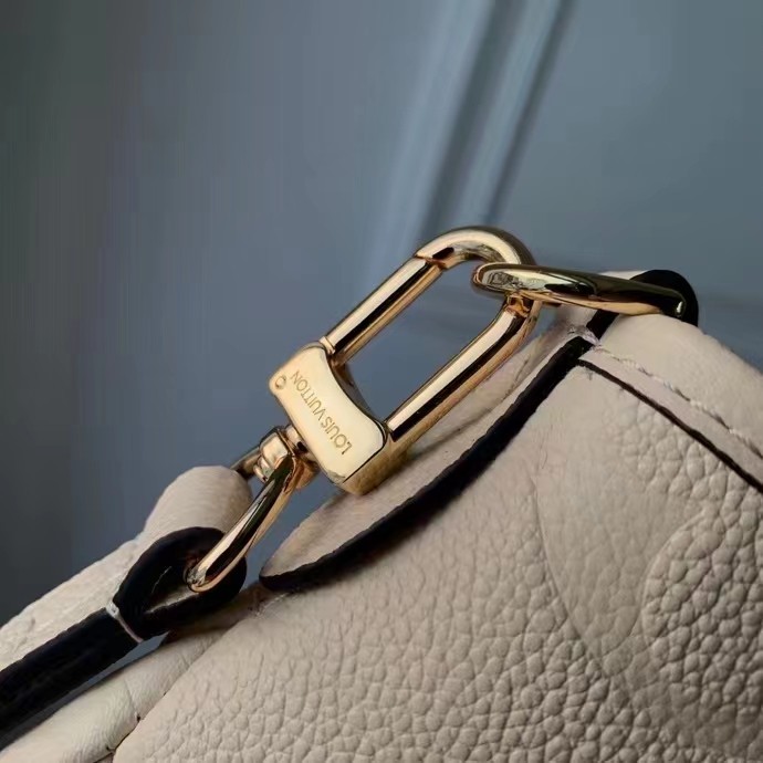 Louis Vuitton LV Women Trianon PM Bag Cream Embossed Grained Cowhide Leather