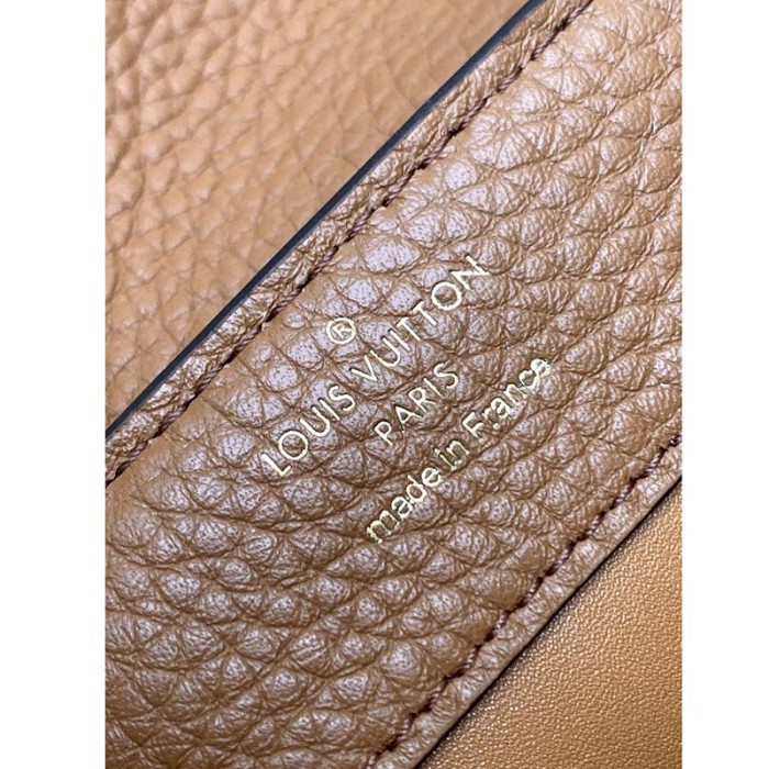 Louis Vuitton LV Women Capucines Mini Handbag Golden Yellow Taurillon Leather Python Skin