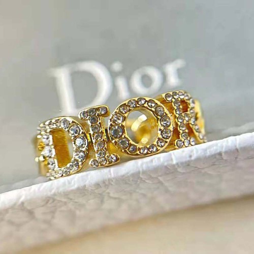 Dior Women Dio(r)evolution Ring Gold-Finish Metal and White Crystals