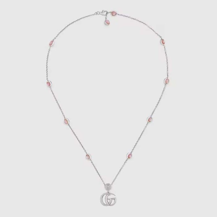 Gucci Women Double G Mother of Pearl Necklace