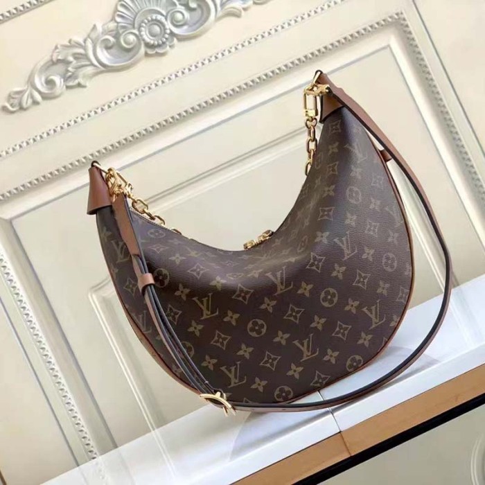 Louis Vuitton LV Women Loop Hobo Brown Monogram Monogram Reverse Coated Canvas