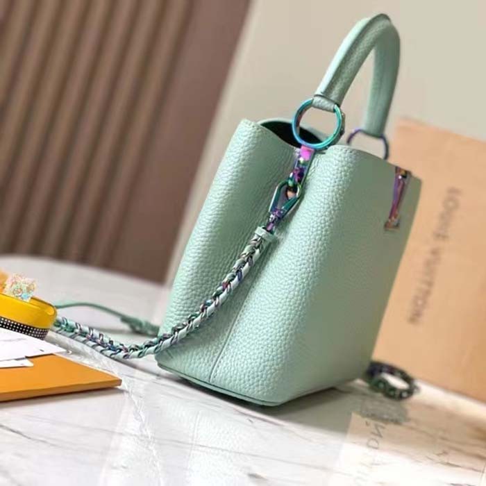 Louis Vuitton LV Women Capucines BB Topaz Blue Taurillon Leather Cowhide Lining