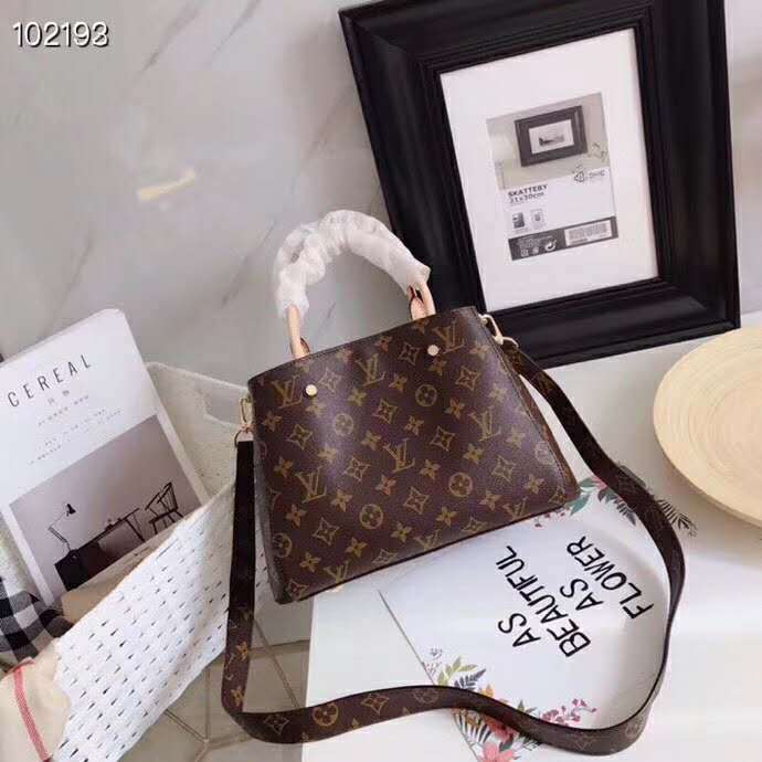 Louis Vuitton LV Women Montaigne BB Bag in Iconic Monogram Canvas-Brown