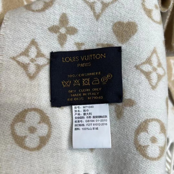 Louis Vuitton Unisex LV Game On Scarf Beige Allover Monogram M76900