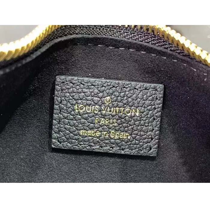 Louis Vuitton LV Women Mini Moon Black Monogram Empreinte Embossed Supple Grained Cowhide Leather