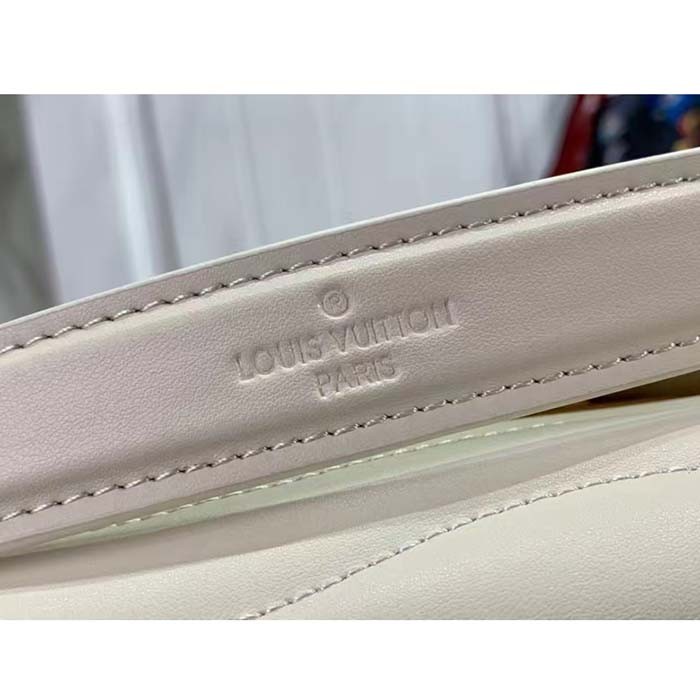 Louis Vuitton LV Women New Wave Chain Bag GM Ivory Quilted Smooth Calf Leather