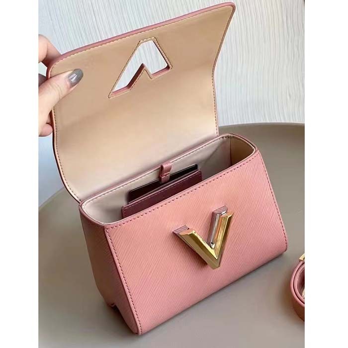 Louis Vuitton LV Women Twist PM Pink Epi Grained Leather Cowhide Lock