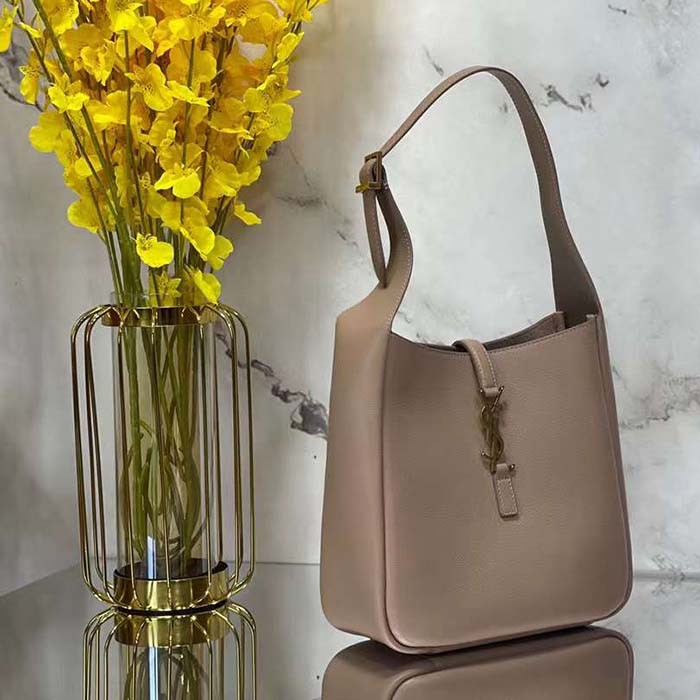 Saint Laurent YSL Women LE 5 À 7 Supple Small Grained Pink Leather