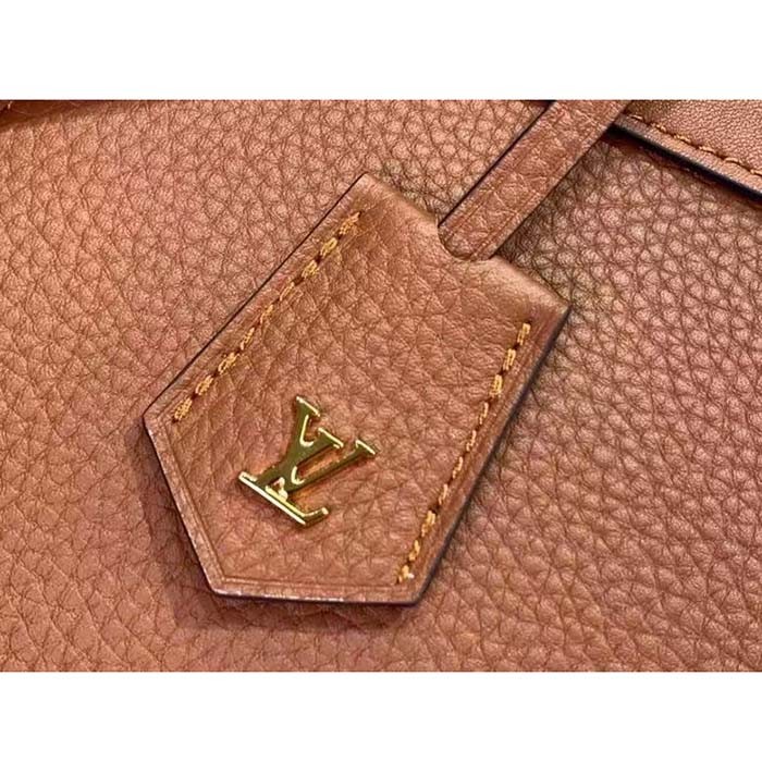 Louis Vuitton LV Women Lock It MM Gold Taurillon Leather Smooth Calfskin Calf Leather