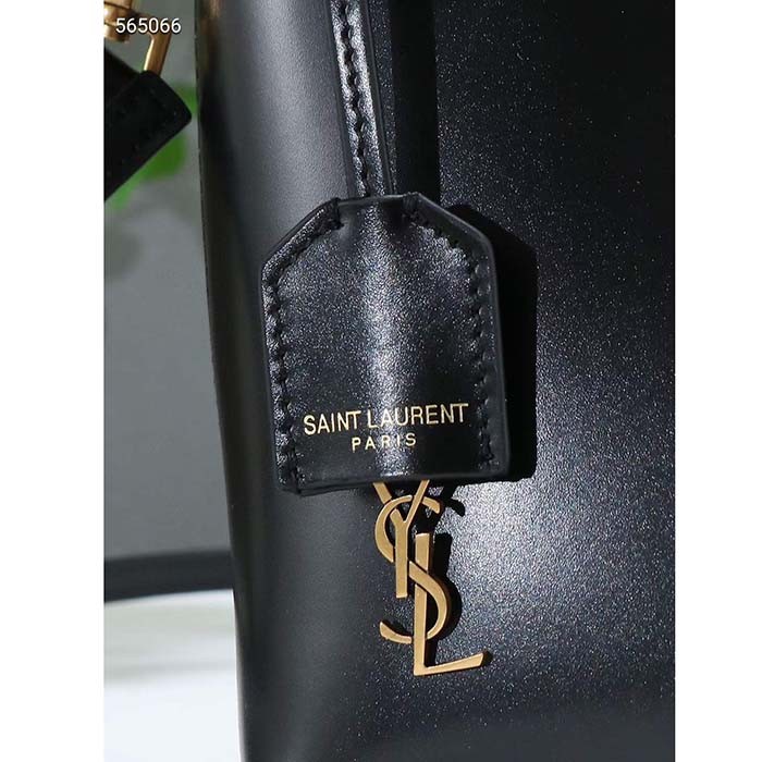 Saint Laurent YSL Women Mini Toy Shopping Box Leather Black Lambskin Metal