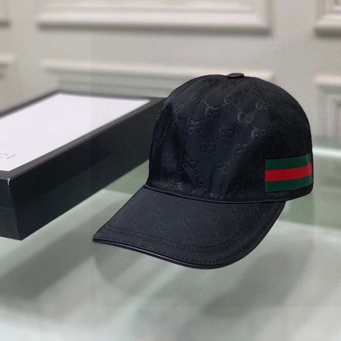 Gucci Unisex Original GG Canvas Baseball Hat Web Green Red Web