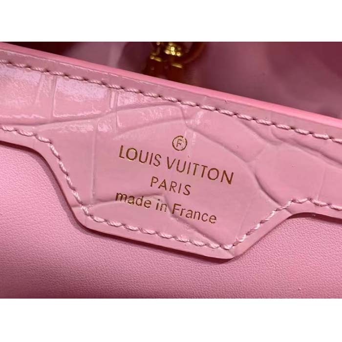 Louis Vuitton LV Women Capucines BB Handbag Pink Crocodilien Brillant Savoir Faire