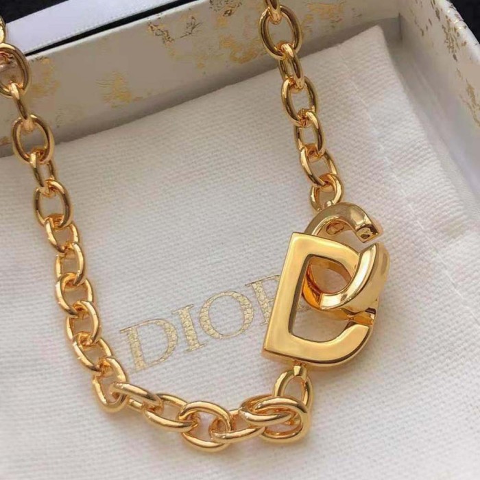 Dior Women CD Lock Necklace Gold-Finish Metal