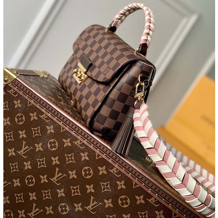 Louis Vuitton LV Women Braided Croisette Brown Damier Ebene Coated Canvas