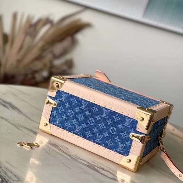 Louis Vuitton Unisex LV Petite Valise Denim Bleu S-Lock Closure M24161