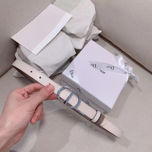 Dior CD Women 30 Montaigne Reversible Belt Latte Beige Smooth Calfskin