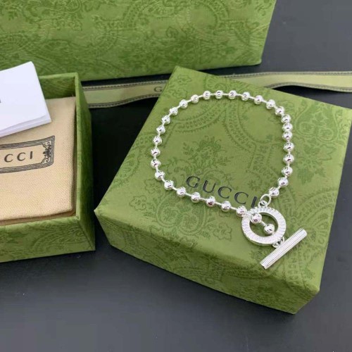 Gucci Unisex Silver Boule Chain Bracelet