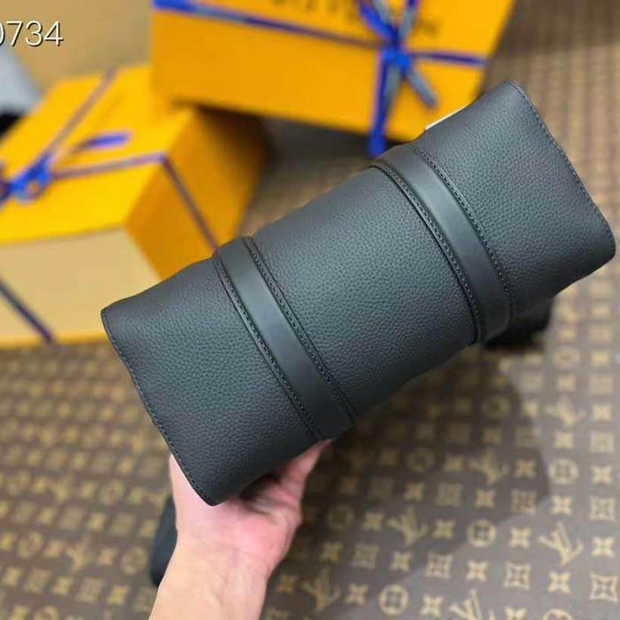 Louis Vuitton Unisex City Keepall Bag Black Aerogram Grained Calf Leather Cowhide M59255