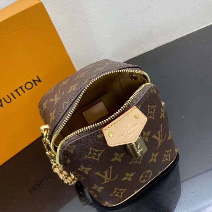 Louis Vuitton Women LV Just In Case Monogram Coated Canvas Padlock Key bell M47096